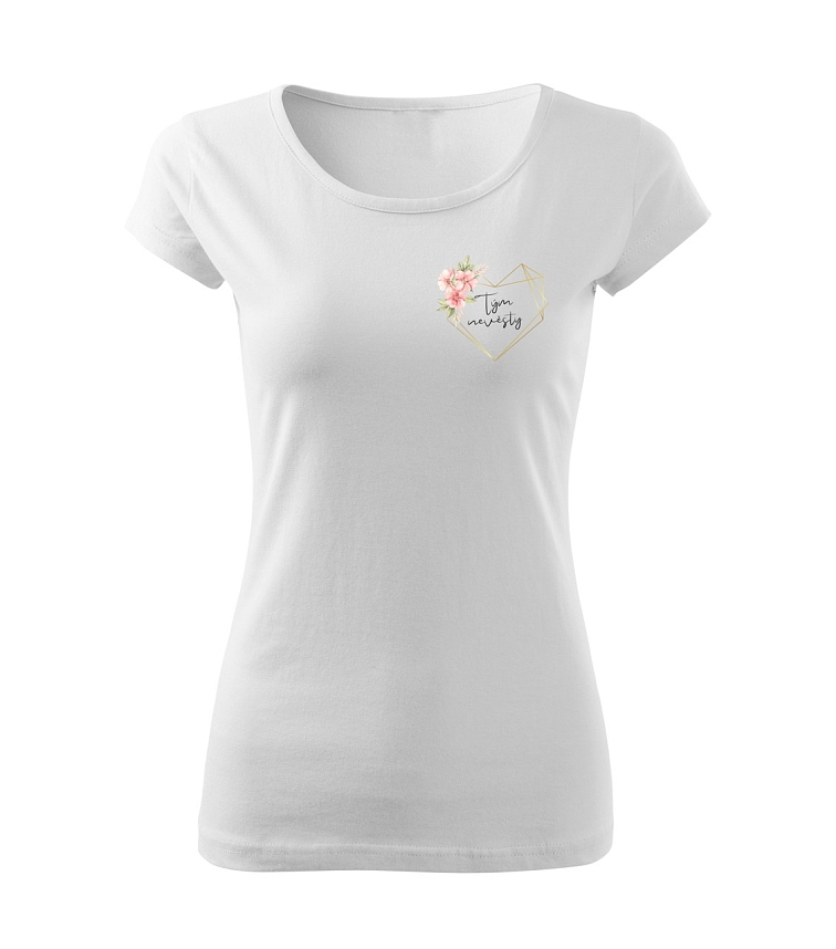 Květinové tričko květinové srdce - Tým nevěsty