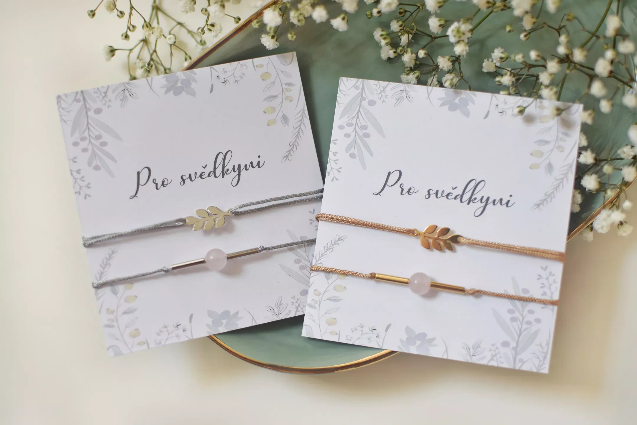 Náramkový set s větvičkou pro svědkyni