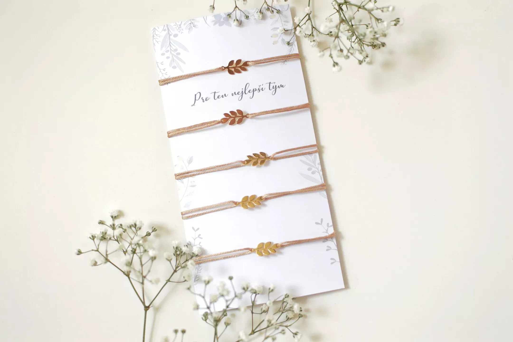 Náramek zlatá větvička pro tým