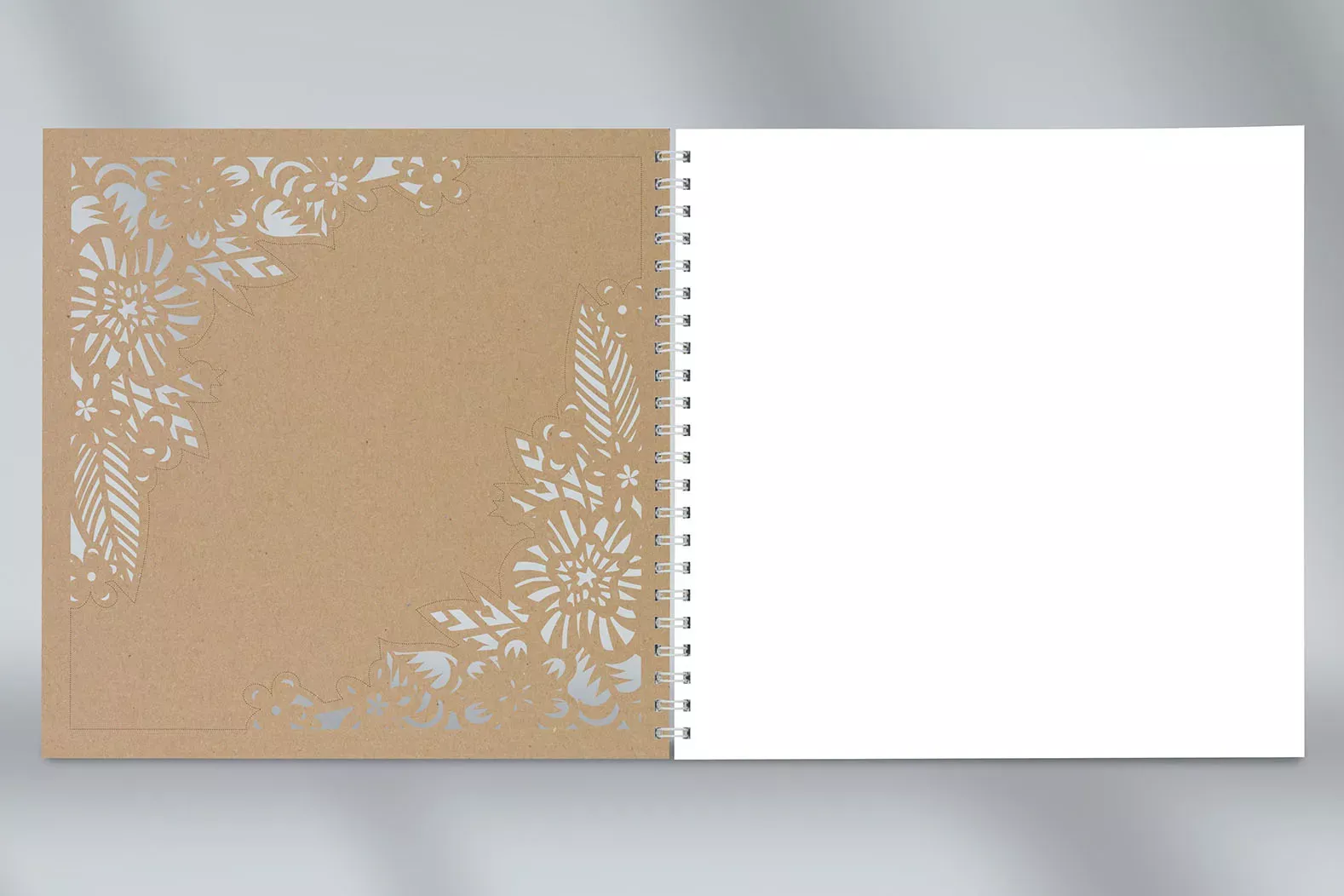 Svatební kniha laser - květy