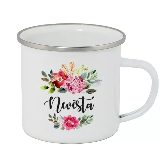 Bílý plecháček - Nevěsta barevné květy