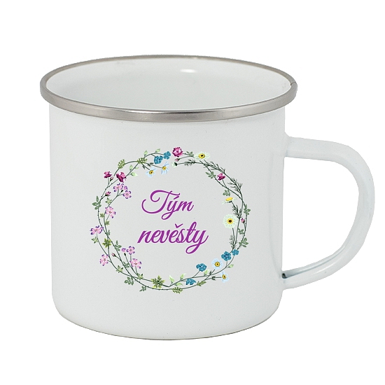 Bílý plecháček - Tým nevěsty luční kvítí