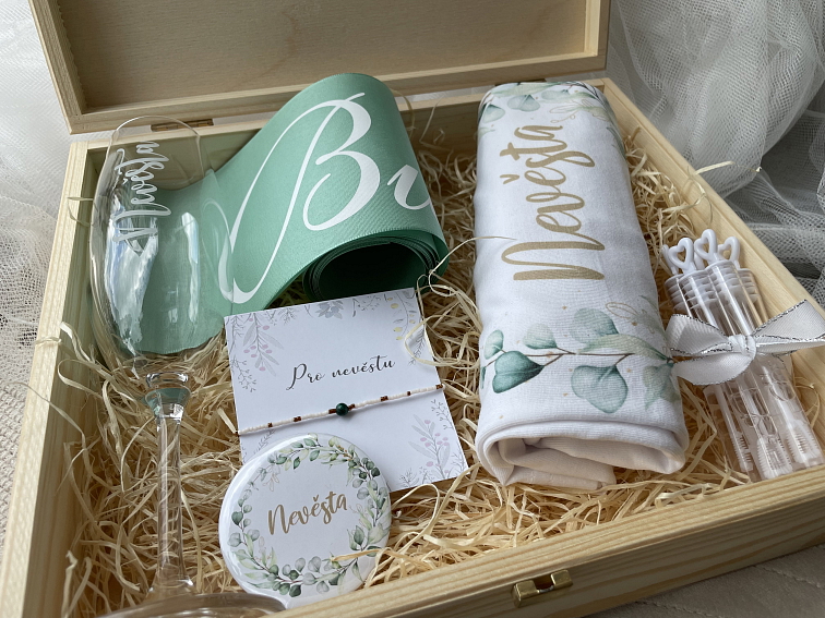 Box pro nevěstu - eukalyptus