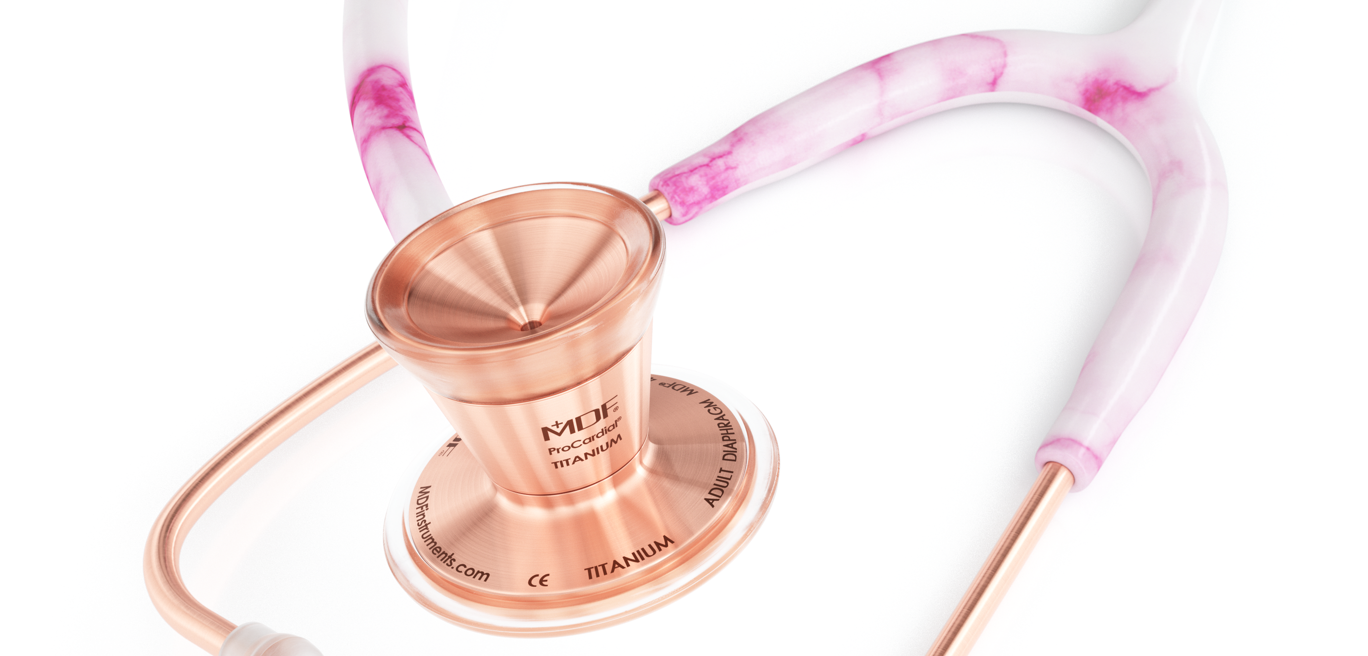 MDF ProCardial Titanium - Georgia Pink Marble Rose Gold