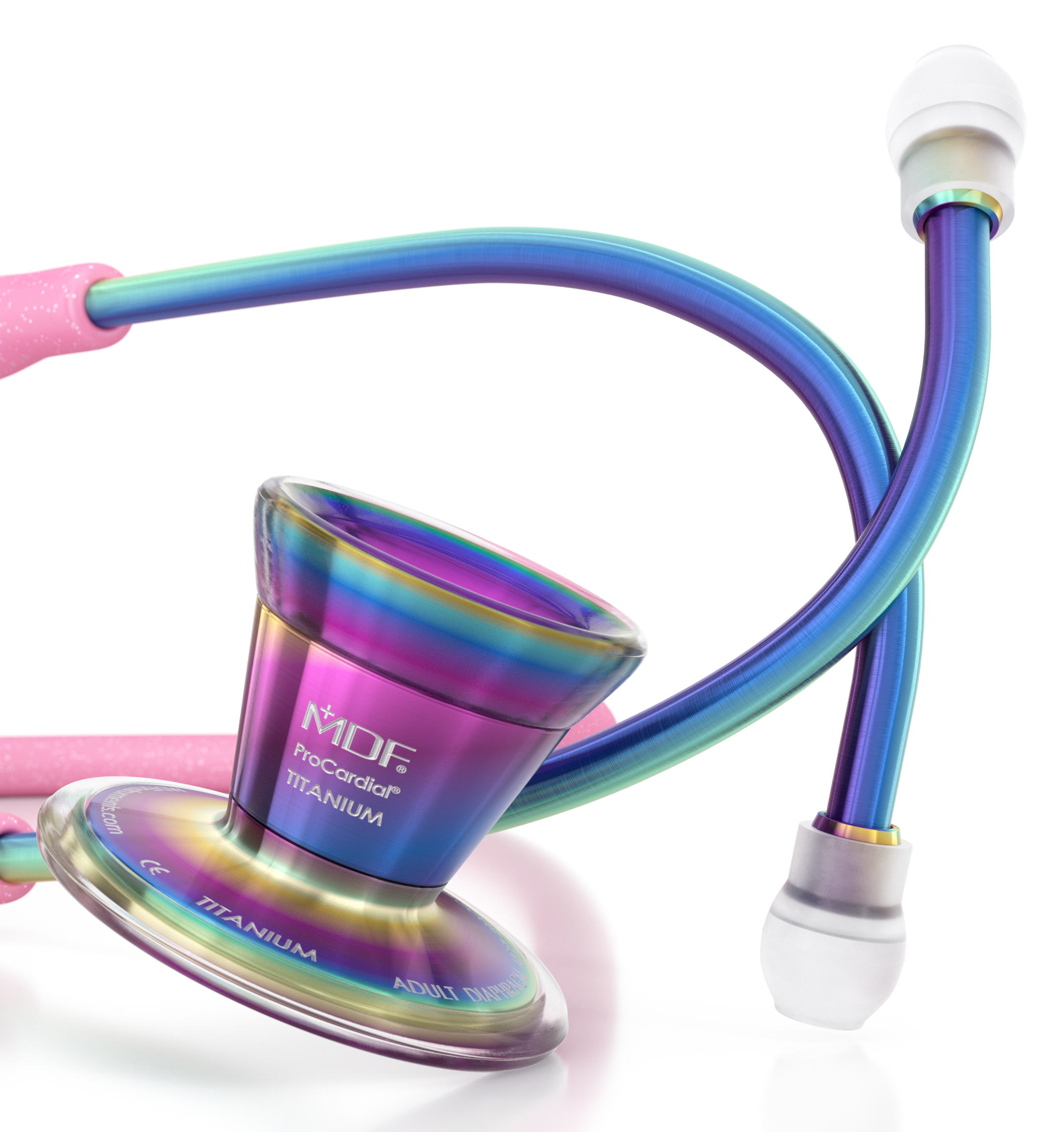 MDF ProCardial Titanium - Bright Pink Glitter Kaleidoscope