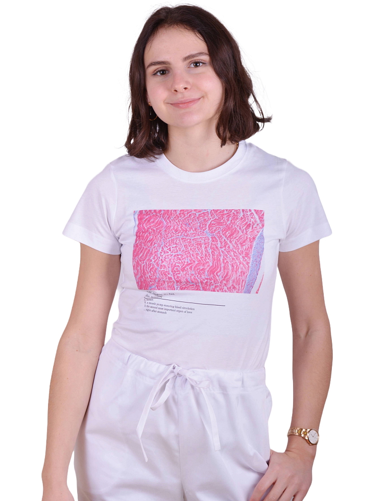 Histologické tričko dámské anglické - srdce