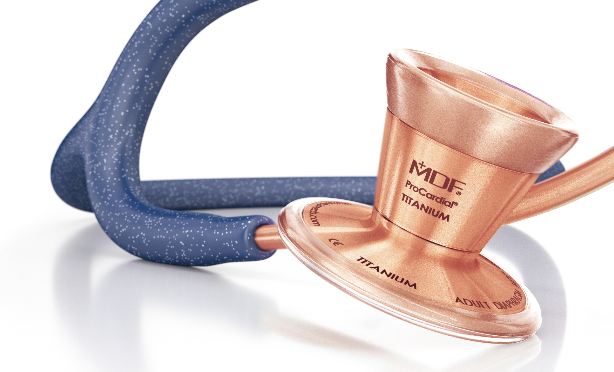 MDF ProCardial Titanium - Navy Blue Glitter Rose Gold