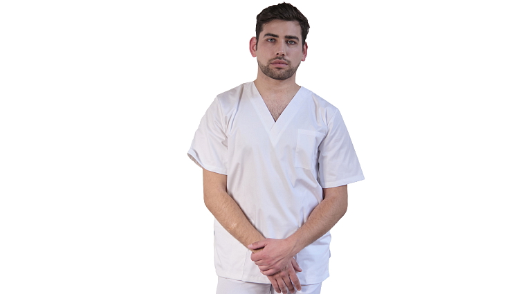 Lékařská halena INFINITE MedStyle bílá - pánská
