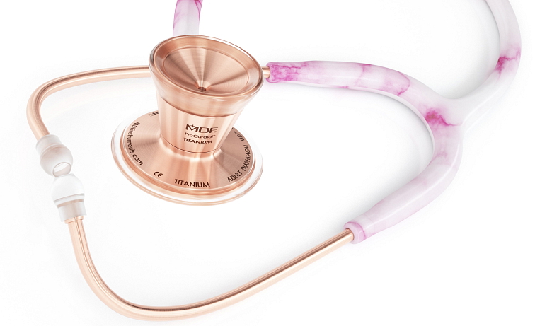 MDF ProCardial Titanium - Georgia Pink Marble Rose Gold