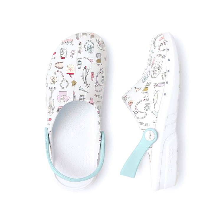 Obuv Suecos Oden Print Enfermera en Apuros - Tyrkysová