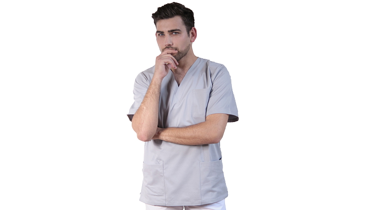 Lékařská halena INFINITE MedStyle šedá - pánská