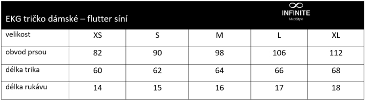 EKG tričko dámské černé - flutter síní