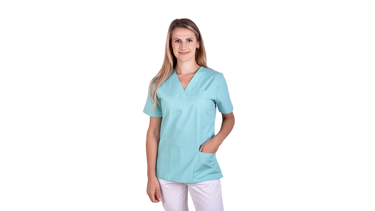 Lékařská halena koi Freesia dámská - mátová