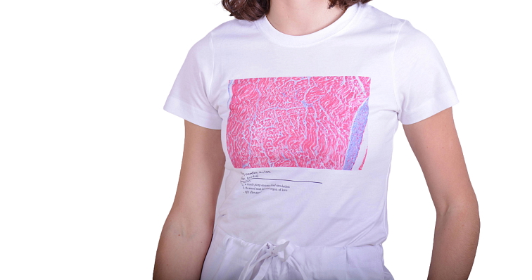 Histologické tričko dámské anglické - srdce