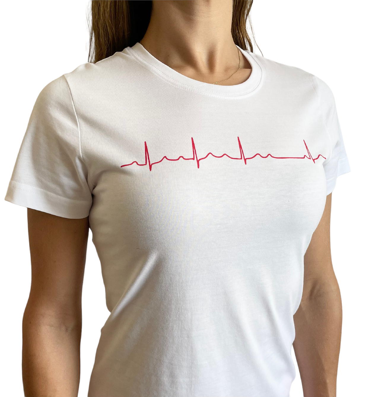 EKG tričko dámské bílé - AV blok