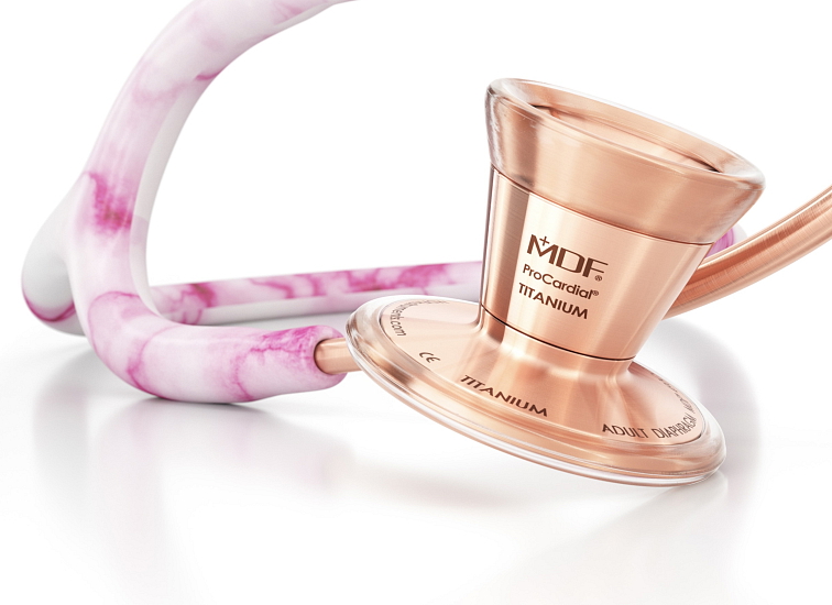 MDF ProCardial Titanium - Georgia Pink Marble Rose Gold