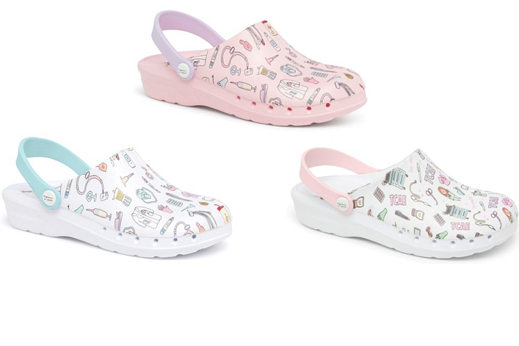 Obuv Suecos Oden Print Enfermera en Apuros - Tyrkysová