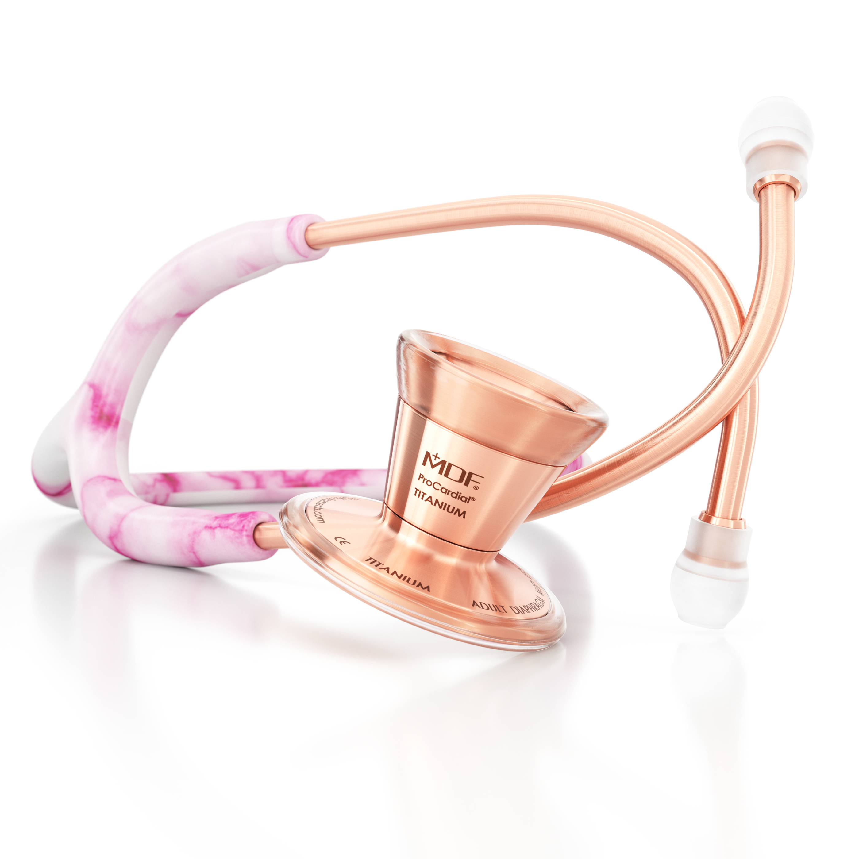 MDF ProCardial Titanium - Georgia Pink Marble Rose Gold