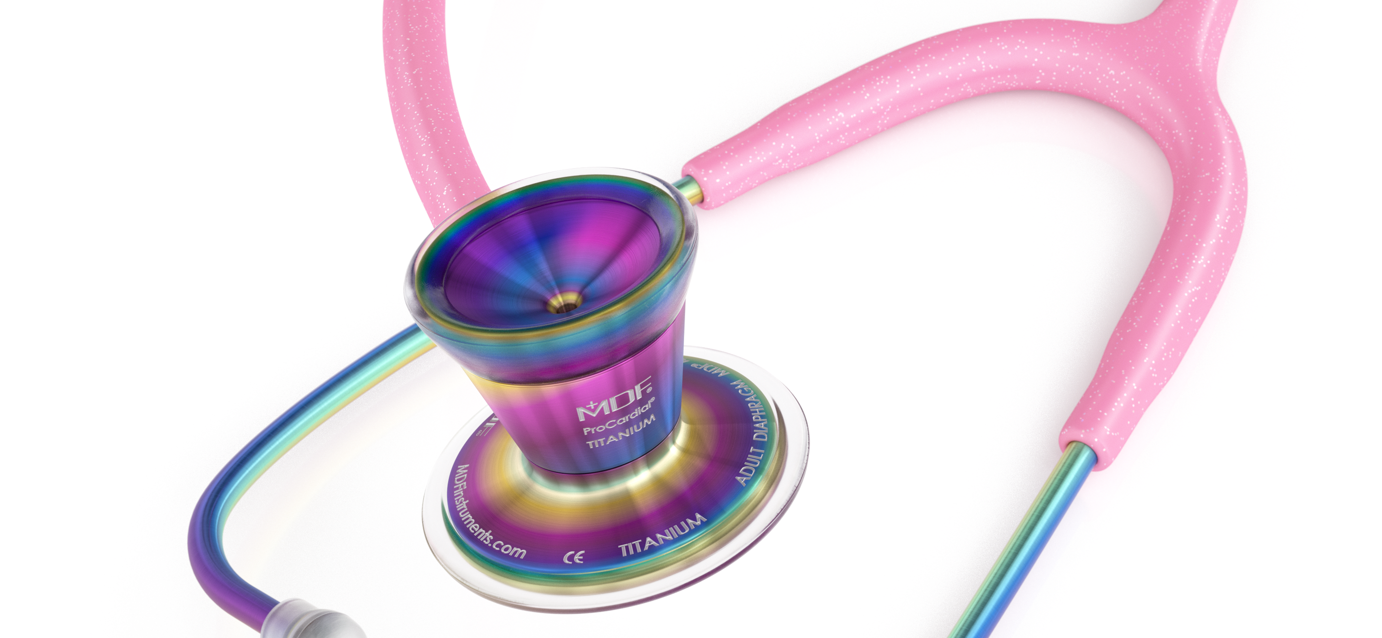 MDF ProCardial Titanium - Bright Pink Glitter Kaleidoscope
