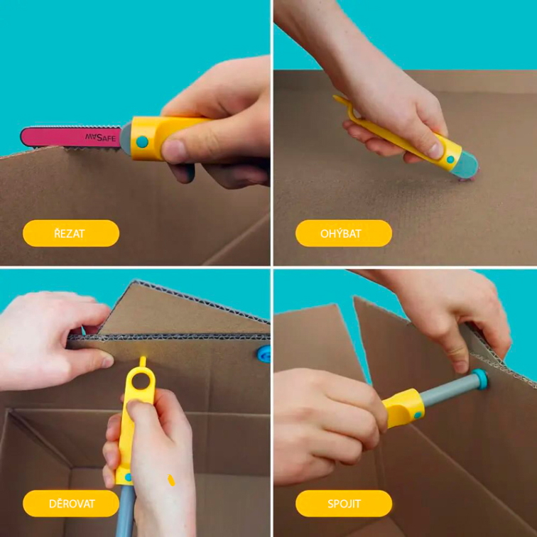 Makedo / EXPLORE - Kreativní sada nástrojů ke kartonu