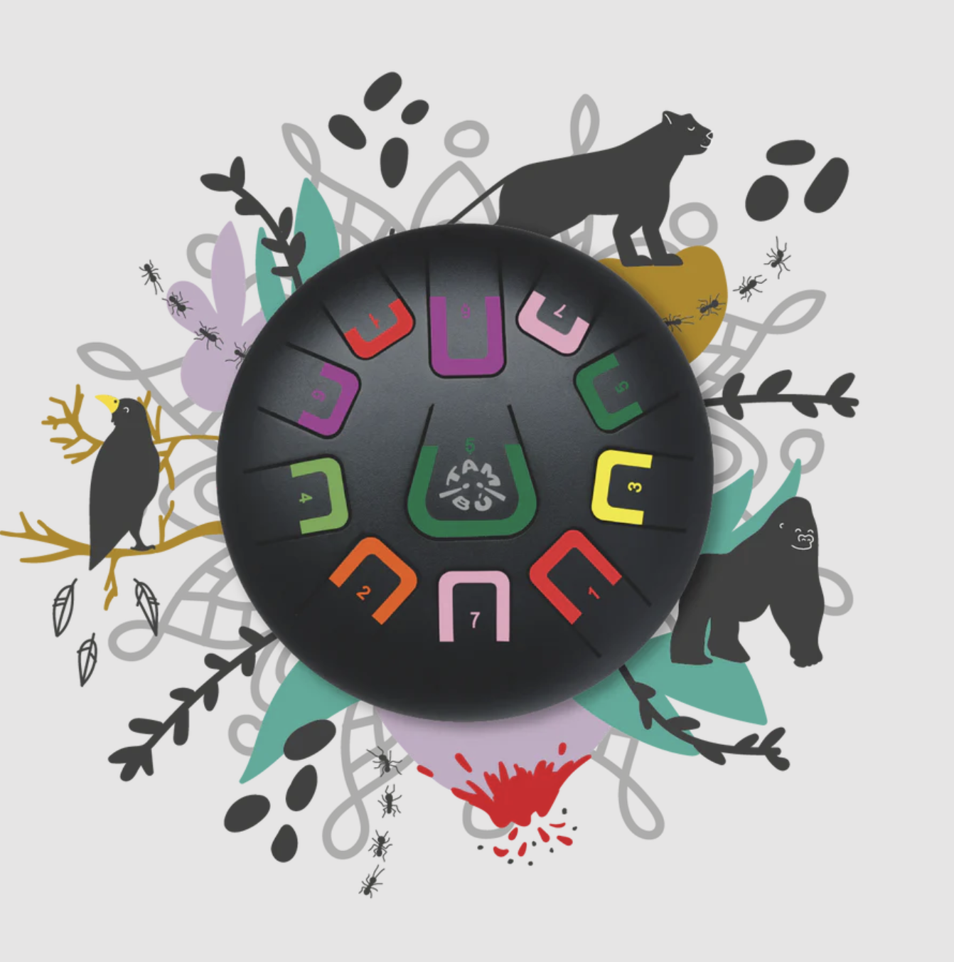 Tambú handpan bubínek černý