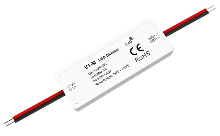 LED přijímač V1-M RF 2,4GHz 5A