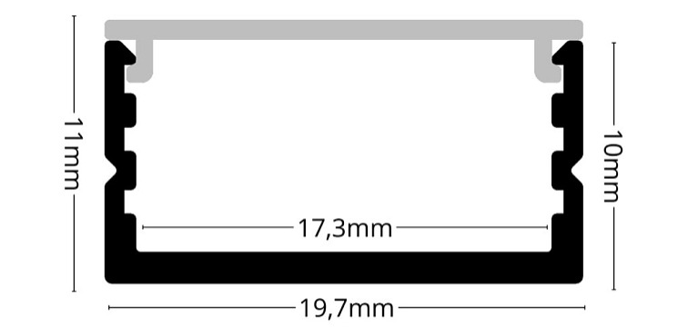 LED lišta povrchová S10 biela