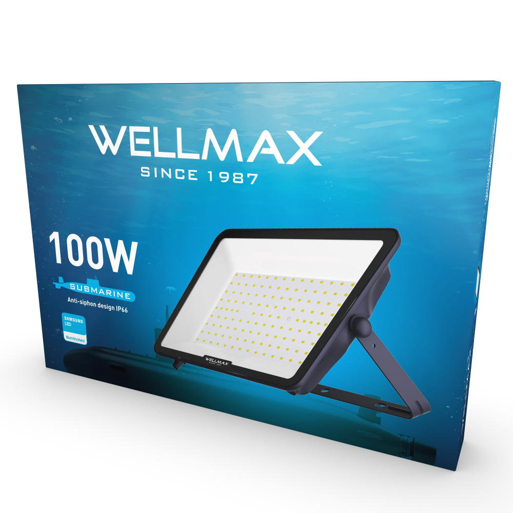 LED Reflektor Wellmax 100W Samsung LED - Neutrálna biela