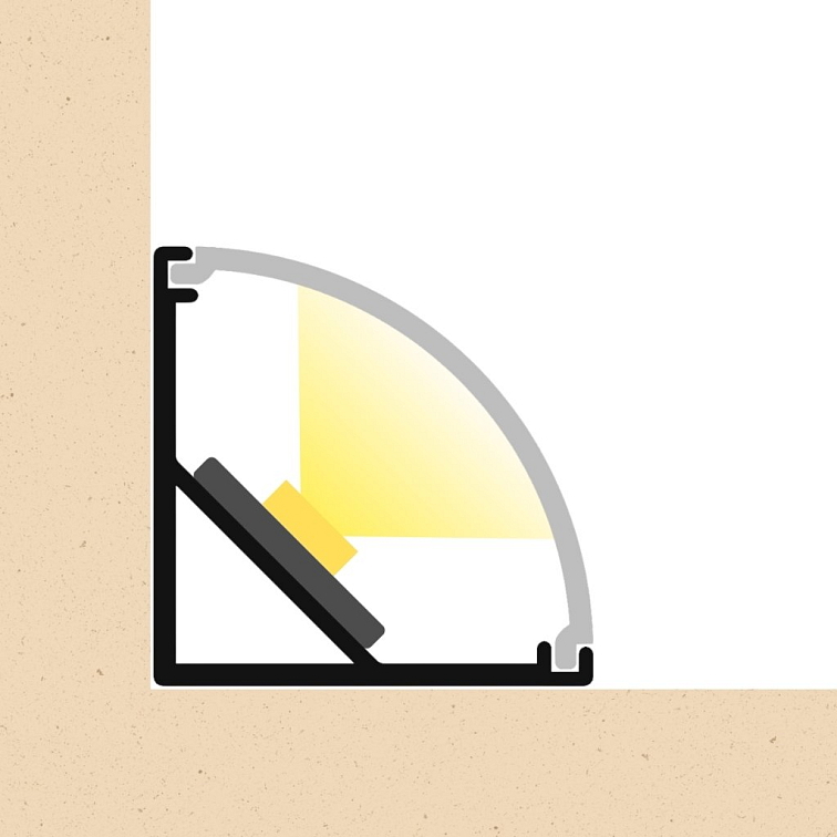 LED lišta R1 ROHOVÁ biela