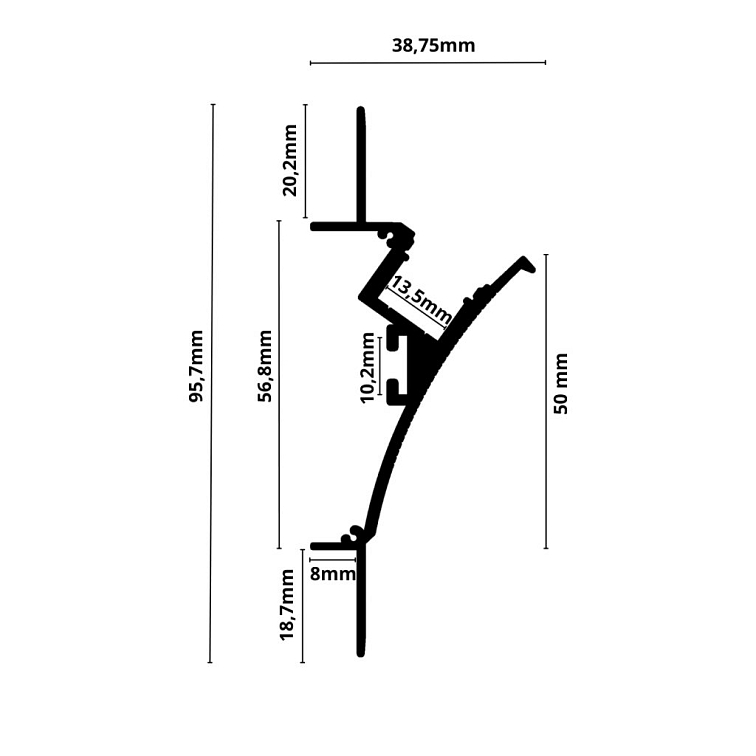 LED lišta SDK 15 nástenná
