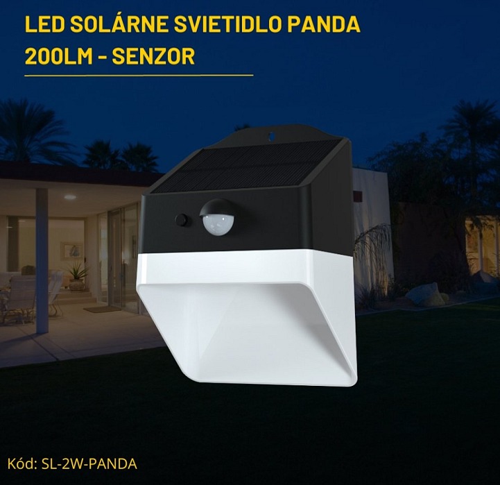 LED solárne svietidlo Panda 220lm