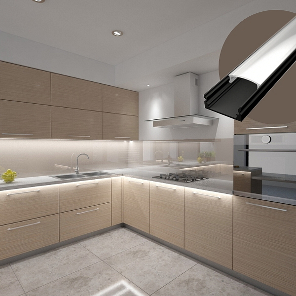 LED lišta povrchová - SIMPLE čierna