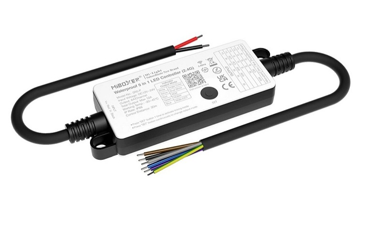 LED prijímač 5 in 1 vodeodolný IP66 - 2,4GHz