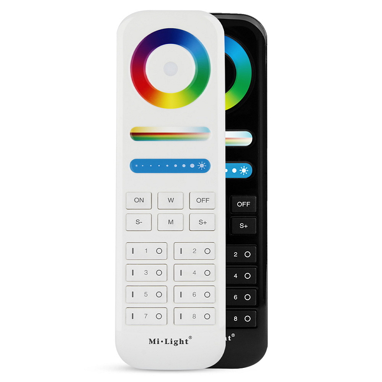 LED panel čierny 12W kruh RGB+DUAL-WHITE