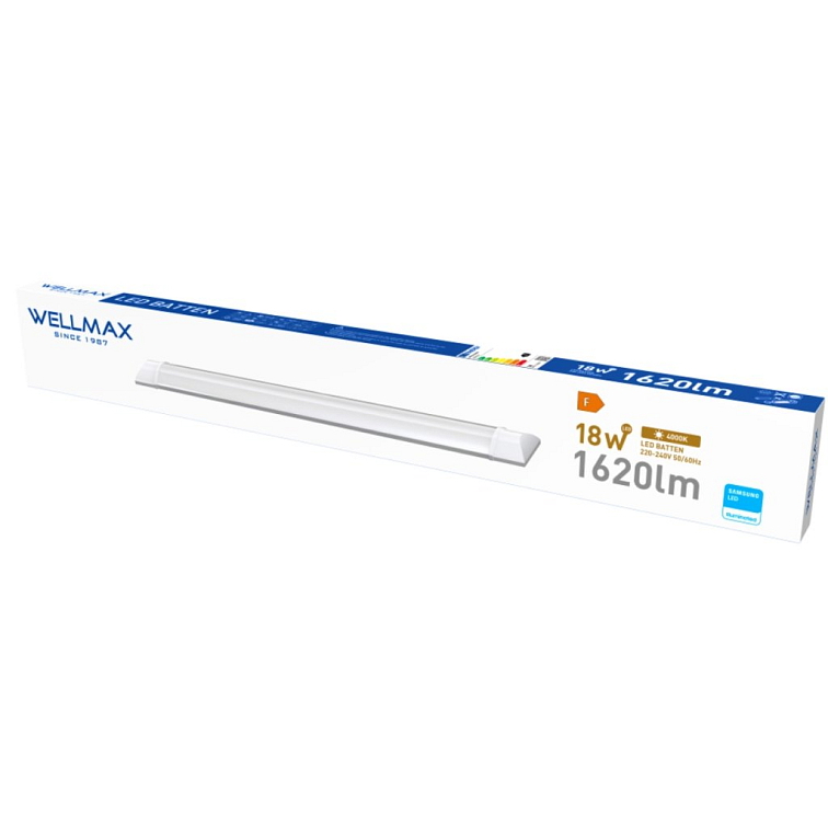 LED lineárne svietidlo Batten 18W 60cm 4000K Samsung