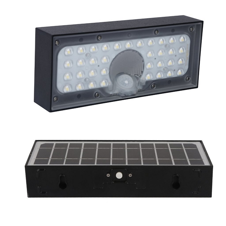 LED solárne svietidlo Brick - čierne 900lm