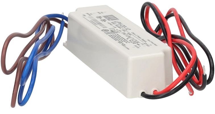 LED napájací zdroj 20W, 12V, IP67 - Vodeodolný MEAN-WELL