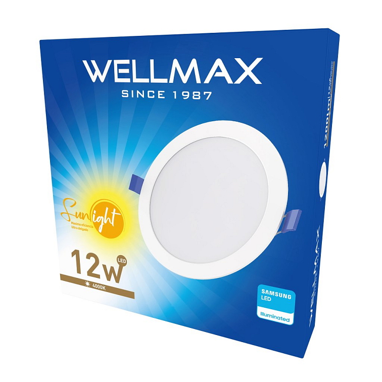 LED panel Wellmax 12W kruh - Neutrálna biela