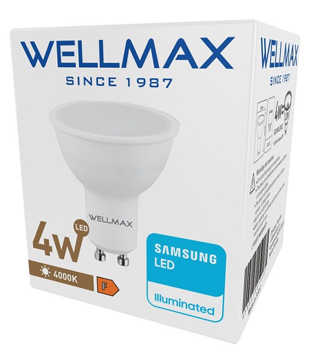 LED žiarovka Wellmax GU10 4W neutrálna biela