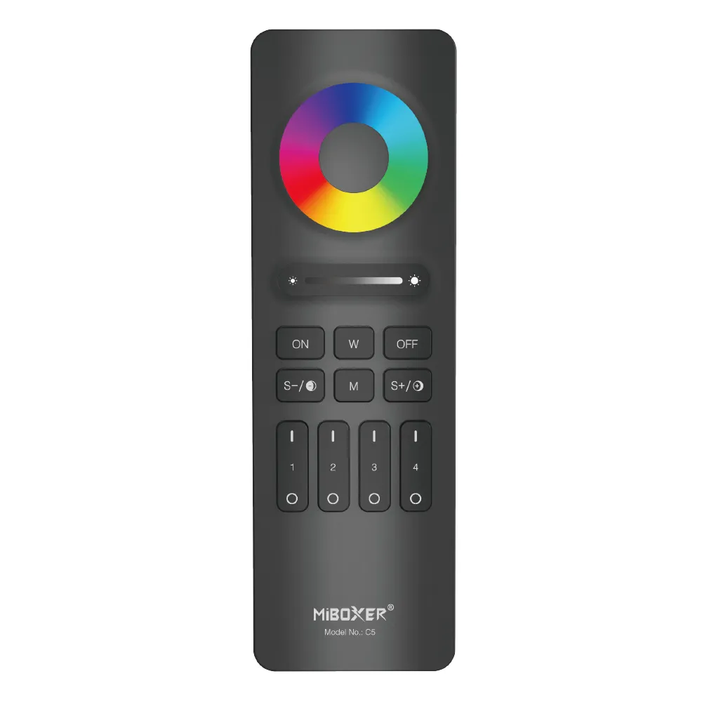 LED panel čierny 12W kruh RGB+DUAL-WHITE