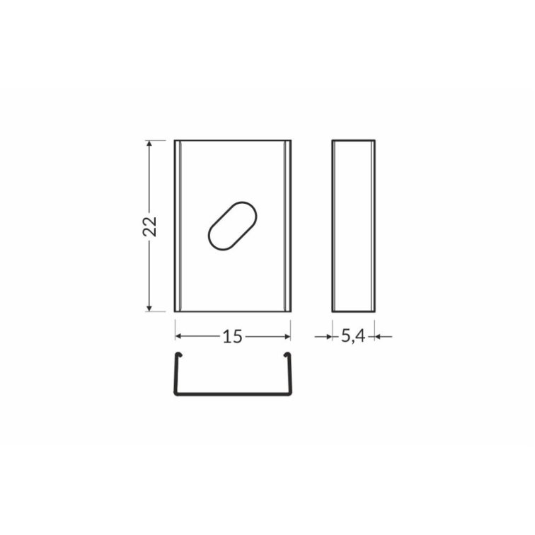 Úchytka Čierna pre LED lištu povrchovú BEGTON