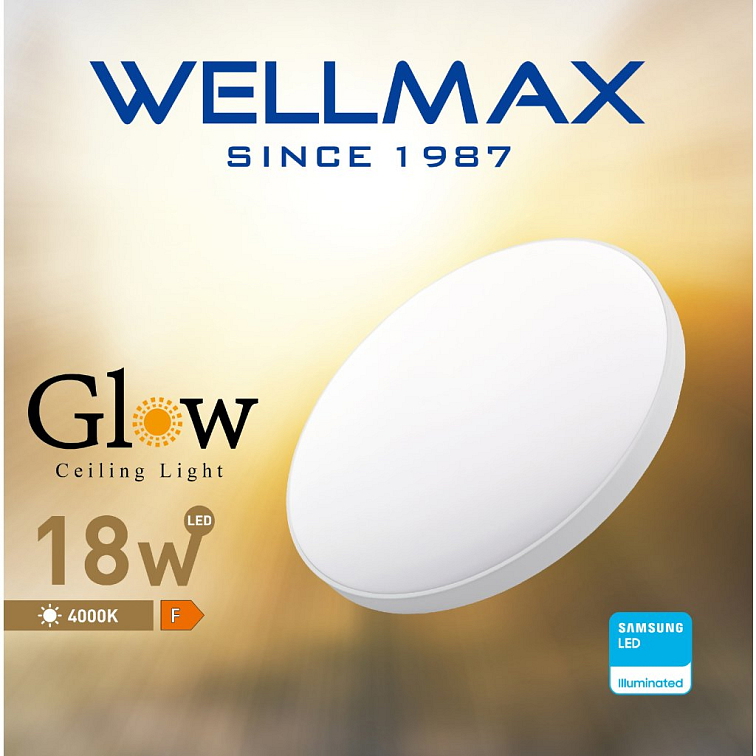 LED stropná lampa GLOW 18W Samsung LED - neutrálna biela