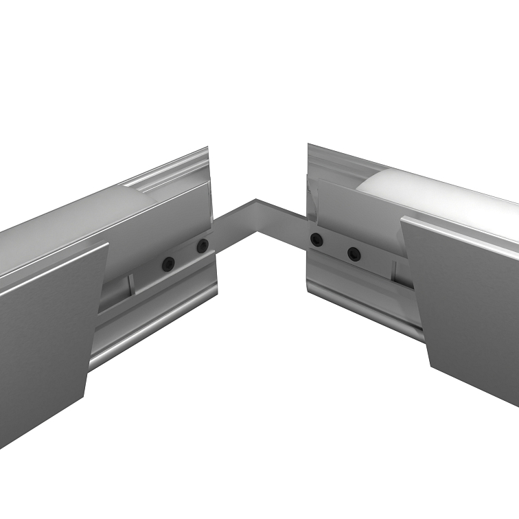 LED lišta povrchová - WALL strieborná