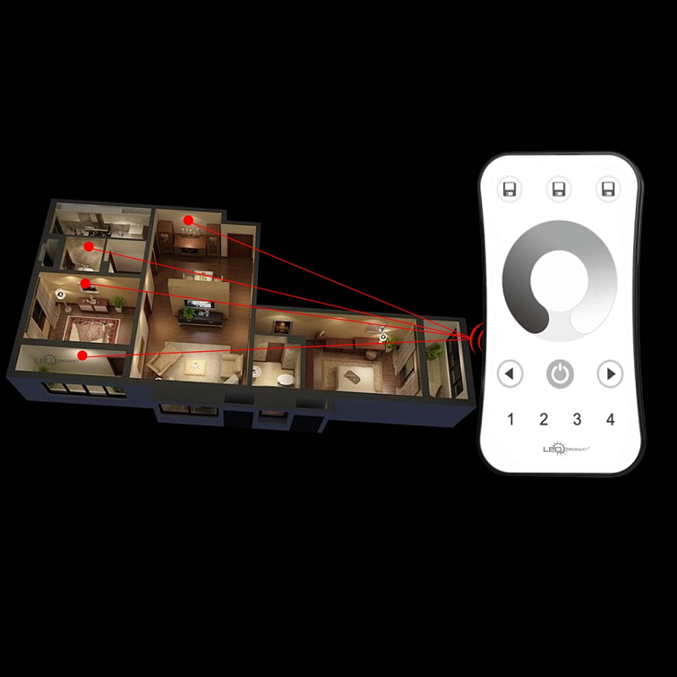 LED ovládač RF10 4 okruhy