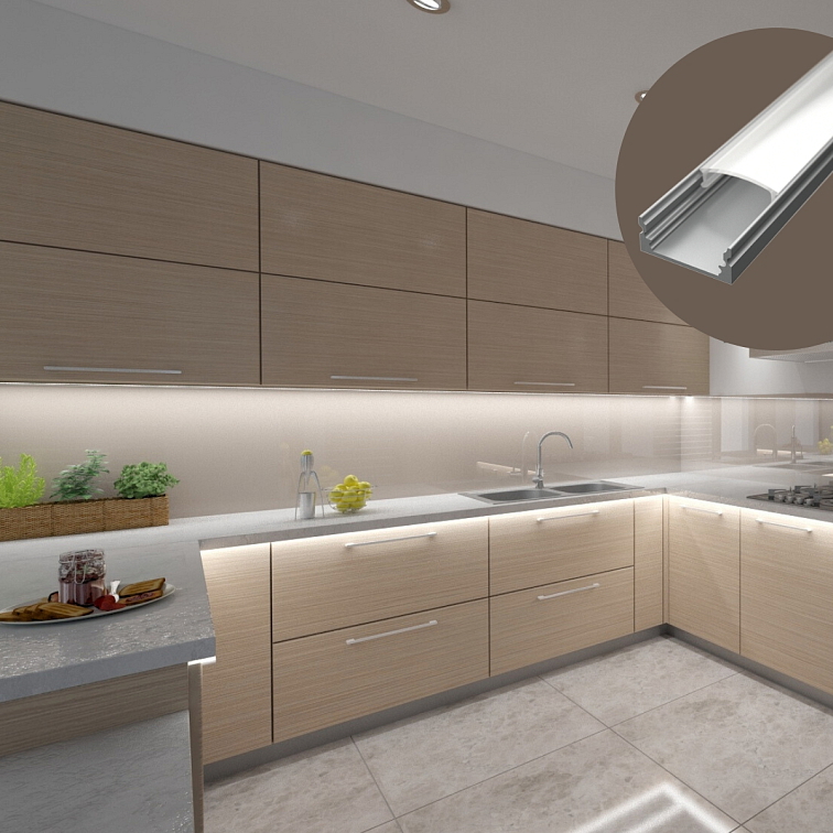 LED lišta povrchová - SIMPLE strieborná