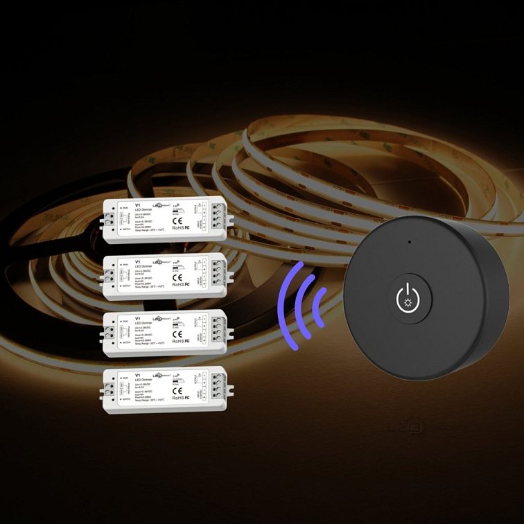 LED ovládač RF12 mini čierny