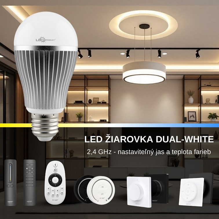 LED Žiarovka 9W E27 - Dual White