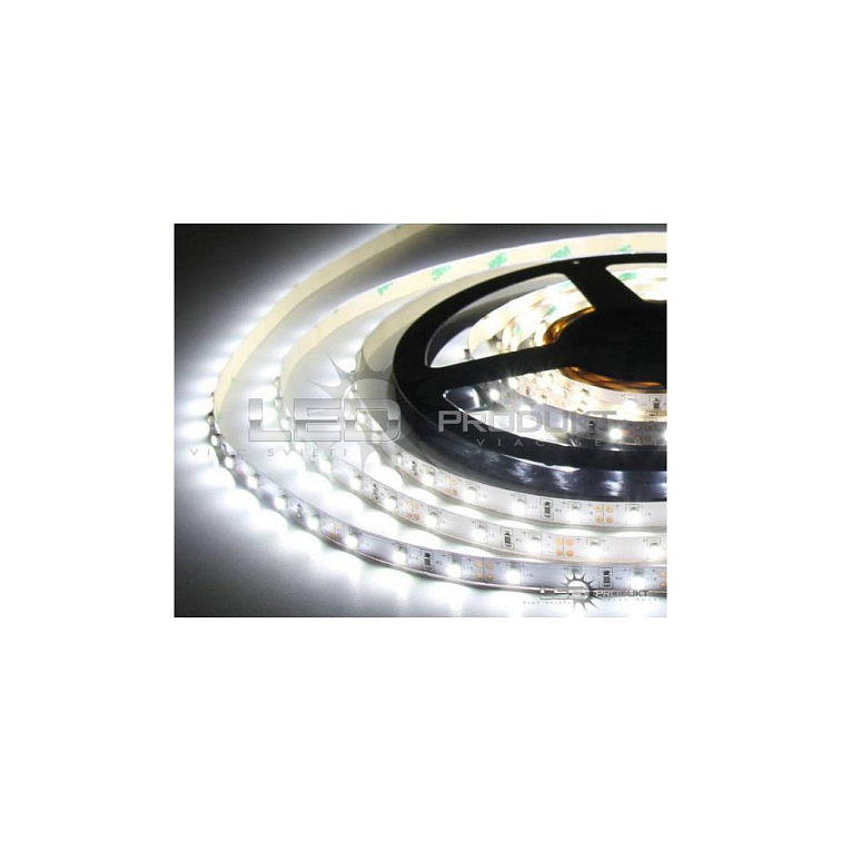 LED pásik 60LED/m SMD2835 4,8W/m studená biela, IP20 12V