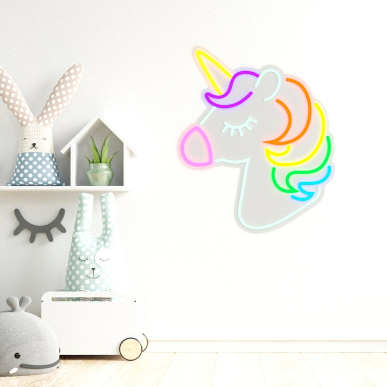 LED neon - Jednorožec 48x40cm