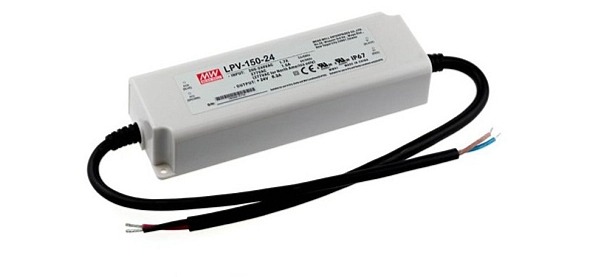 LED napájací zdroj 150W, 24V, IP67 - Vodeodolný MEAN-WELL